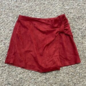 Maroon skirt with shorts from Skies Are Blue